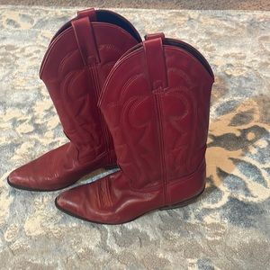 Red cowboy boots